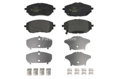 Set plăcuțe frână TEXTAR, față, (cu accesorii), pentru: TOYOTA AURIS, COROLLA 1.2-1.8H 03.07-08.19