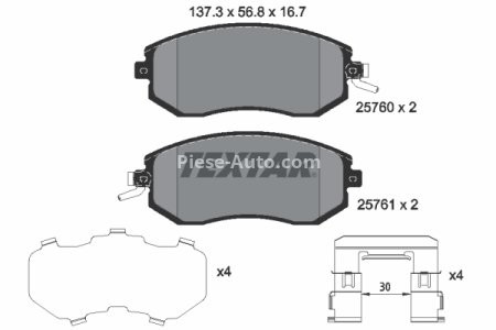 Set plăcuțe frână TEXTAR, față, pentru: SUBARU BRZ, FORESTER, IMPREZA, LEGACY V, OUTBACK, XV; TOYOTA GR 86, GT 86 1.5-3.6 12.00-