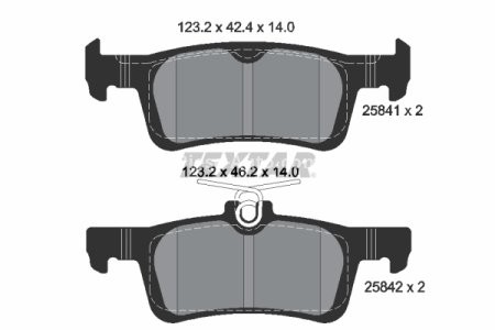 Set plăcuțe frână TEXTAR, spate, pentru: FORD FIESTA VII; PEUGEOT 308 II, 308 II/KOMBI, 308/HATCHBACK 1.0-2.0D 09.13-