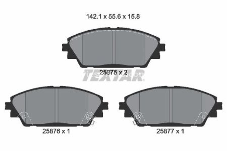 Set plăcuțe frână TEXTAR, față, pentru: MAZDA 3, 3/HATCHBACK, CX-3, CX-30 1.5-2.2D 07.13-