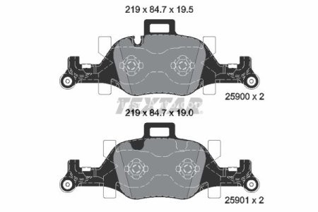 Set plăcuțe frână TEXTAR, față, (cu greutati de echilibrare), pentru: BMW 2 (G42, G87), 3 (G20, G80, G28), 3 (G21), 3 (G21, G81), 4 (G22, G82), 4 (G23, G83), 4 GRAN COUPE (G26) 2.0-Electric 09.15-