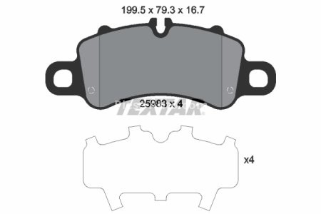 Set plăcuțe frână TEXTAR, față, pentru: PORSCHE 718 BOXSTER, 718 BOXSTER SPYDER, 718 CAYMAN, 911, 911 TARGA 2.5-4.0 12.11-