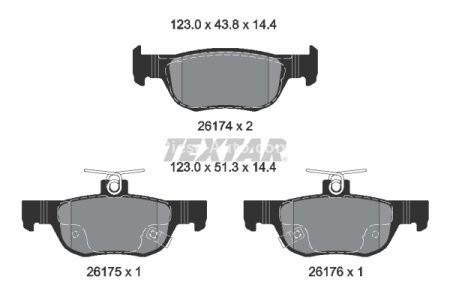 Set plăcuțe frână TEXTAR, spate, pentru: MAZDA 3, CX-30, MX-30 1.5-Electric 11.18-