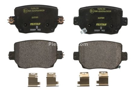 Set plăcuțe frână TEXTAR, spate, pentru: TESLA MODEL 3, MODEL Y Electric 01.17-