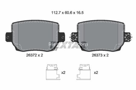 Set plăcuțe frână TEXTAR, spate, pentru: TESLA MODEL 3, MODEL Y Electric 01.17-