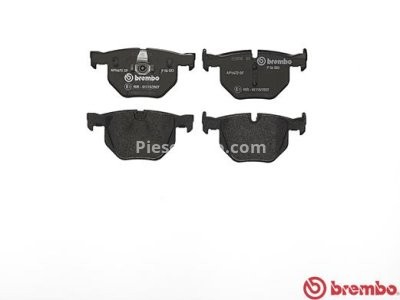 Set plăcuțe frână BREMBO, spate , pentru: BMW 5 (E60), 5 (E61), 6 (E63), 6 (E64) 2.0-3.0D 12.01-12.10