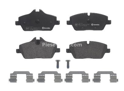 Set plăcuțe frână BREMBO ,față, pentru: BMW 1 (E81), 1 (E82), 1 (E87), 1 (E88), 2 (F45); MINI (F55), (F56), (F57), (R56), (R57), (R58), (R59), CLUBMAN (F54) 1.2-Electric 06.04-
