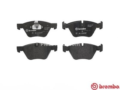Set plăcuțe frână BREMBO ,față, (cu tampon amortizare; fara optionale), pentru: BMW 5 (E60), 5 (E61), X1 (E84) 2.0-3.0 07.03-08.11
