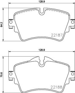 Set plăcuțe frână BREMBO ,față, (cu suruburi ghidare etrier frână; fara optionale), pentru: BMW 2 (F45), 2 GRAN TOURER (F46), X2 (F39); MINI (F55), (F56), (F57) 1.5-2.0D 09.13-