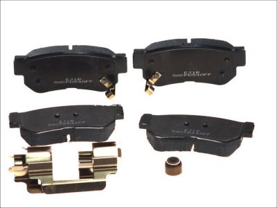 Set plăcuțe frână BREMBO ,spate (cu suruburi ghidare etrier frână), pentru: ALFA ROMEO 147, 156, GT; FIAT LINEA; LANCIA LYBRA 1.4-3.2 02.97-