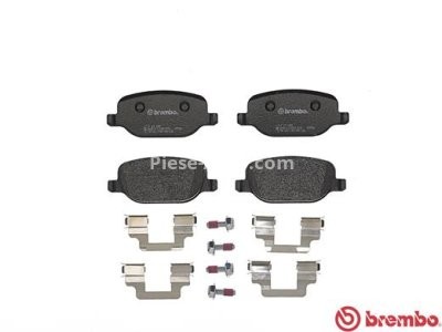 Set plăcuțe frână BREMBO ,spate (cu suruburi ghidare etrier frână), pentru: ALFA ROMEO 159, BRERA, SPIDER; LANCIA DELTA III, THESIS 1.8-3.2 07.02-08.14