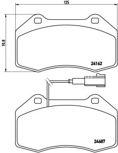 Set plăcuțe frână BREMBO ,față, pentru: ALFA ROMEO MITO 1.4 07.07-10.18