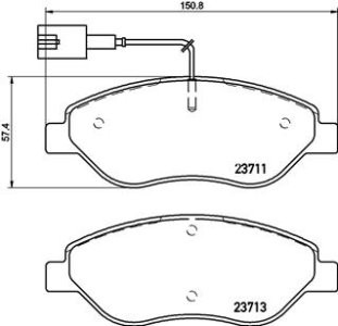 Set plăcuțe frână BREMBO ,față, (cu accesorii; cu suruburi ghidare etrier frână), pentru: ALFA ROMEO MITO; FIAT BRAVO II, STILO; LANCIA DELTA III, LYBRA 1.3D-2.4 10.01-10.18