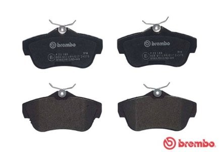 Set plăcuțe frână BREMBO, spate , pentru: FIAT SCUDO 1.6D 02.11-03.16