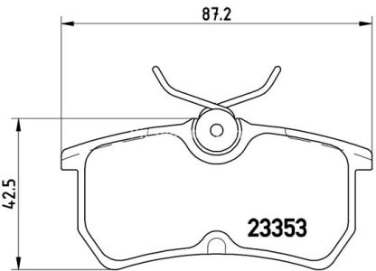 Set plăcuțe frână BREMBO ,spate (cu suruburi ghidare etrier frână), pentru: FORD FIESTA V, FIESTA VI, FOCUS I, FOCUS I/KOMBI, PUMA 1.0-2.0 08.98-
