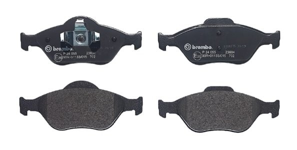 Set plăcuțe frână BREMBO ,față, pentru: FORD FIESTA IV, FIESTA V, FIESTA/HATCHBACK, FIESTA/MINIVAN, FUSION, KA, PUMA, STREET KA; MAZDA 121 III, 2 1.0-1.8D 08.95-12.12