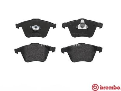 Set plăcuțe frână BREMBO ,față, pentru: VOLVO C30, C70 II, S40 II, V40, V50; FORD FOCUS II; MAZDA 3; SAAB 9-3, 9-3X 1.5-2.8 09.02-08.19