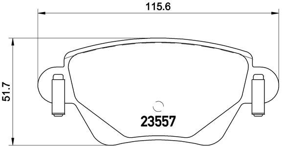 Set plăcuțe frână BREMBO ,spate (cu suruburi ghidare etrier frână), pentru: FORD MONDEO III; JAGUAR X-TYPE I 1.8-3.0 10.00-12.09