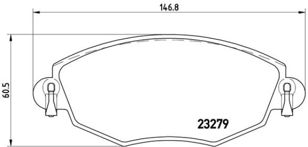 Set plăcuțe frână BREMBO ,față, pentru: FORD MONDEO III; JAGUAR X-TYPE I 1.8-3.0 10.00-12.09