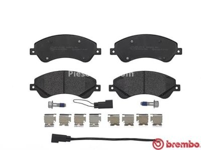Set plăcuțe frână BREMBO ,față, pentru: FORD TRANSIT, TRANSIT TOURNEO 2.2D 04.06-08.14