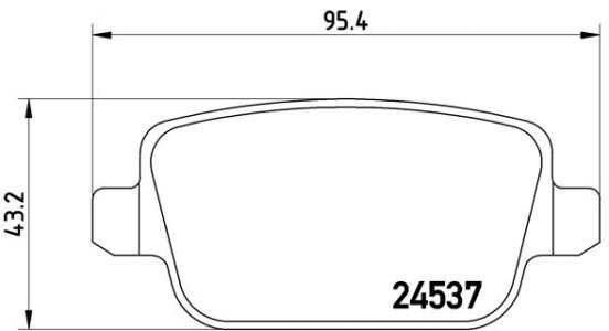 Set plăcuțe frână BREMBO, spate , pentru: FORD FOCUS II, GALAXY II, GALAXY MK II, KUGA I, MONDEO IV, S-MAX 1.6-2.5 05.06-06.15