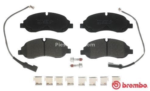 Set plăcuțe frână BREMBO ,față, pentru: FORD TOURNEO CUSTOM V362, TRANSIT CUSTOM V362, TRANSIT V363 2.0D/2.0DH/2.2D 04.12-