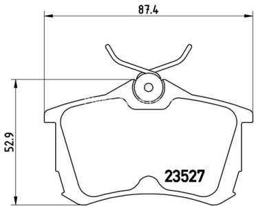 Set plăcuțe frână BREMBO, spate , pentru: HONDA ACCORD VI, ACCORD VII 1.6-2.4 10.98-05.08