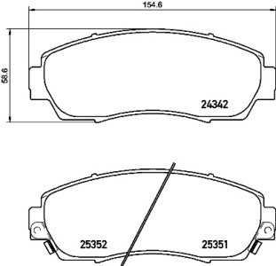 Set plăcuțe frână BREMBO ,față, pentru: HONDA CROSSTOUR I, CR-V III, CR-V IV, CR-V V, ODYSSEY 1.5-3.5 10.06-