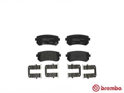 Set plăcuțe frână BREMBO, spate , pentru: HYUNDAI I30, IX35, SONATA VI, TUCSON, TUCSON/SUV; KIA CEE'D, CERATO II, CERATO KOUP III, OPTIMA, PRO CEE'D, SPORTAGE III, SPORTAGE IV 1.4-Electric 12.06-