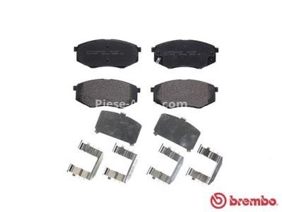 Set plăcuțe frână BREMBO ,față, (cu tampon amortizare), pentru: HYUNDAI IX20, SONATA VI; KIA SOUL II 1.4-2.4 06.09-07.19