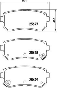Set plăcuțe frână BREMBO ,spate (cu accesorii), pentru: HYUNDAI CRETA, IX20, KONA, KONA/SUV, TUCSON; KIA OPTIMA, PICANTO II, SELTOS, SOUL II, SPORTAGE IV 1.0-2.4 11.10-