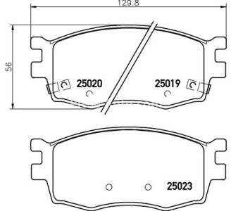 Set plăcuțe frână BREMBO ,față, pentru: HYUNDAI I20 I 1.1D-1.6D 08.08-12.15