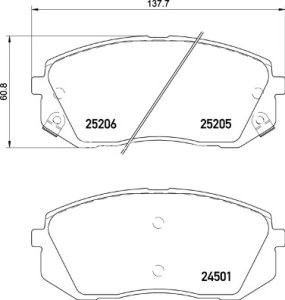 Set plăcuțe frână BREMBO ,față, (cu tampon amortizare), pentru: HYUNDAI KONA, KONA/SUV, TUCSON; KIA CEED, NIRO I, OPTIMA, PROCEED, SELTOS, SPORTAGE IV, SPORTAGE V, XCEED 1.0-Electric 06.15-