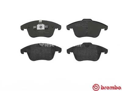 Set plăcuțe frână BREMBO ,față, (fara optionale), pentru: JAGUAR S-TYPE II, XF I, XF SPORTBRAKE, XJ, XK II 2.0-5.0 01.99-12.15