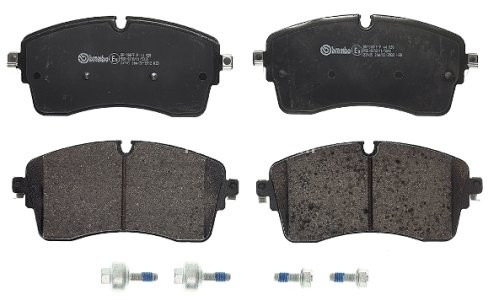 Set plăcuțe frână BREMBO ,față, (cu suruburi ghidare etrier frână), pentru: JAGUAR E-PACE; LAND ROVER DEFENDER, DISCOVERY SPORT, DISCOVERY V, RANGE ROVER EVOQUE 1.5H-5.0 06.11-