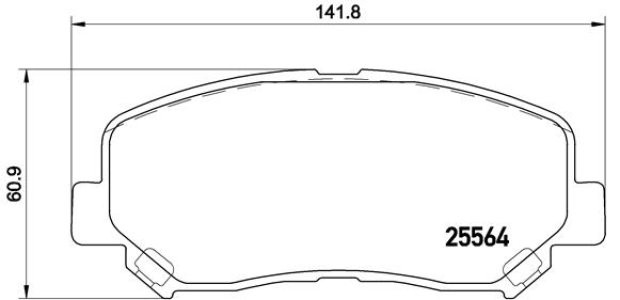 Set plăcuțe frână BREMBO ,față, (fara optionale), pentru: MAZDA CX-5 2.0/2.2D/2.5 11.11-