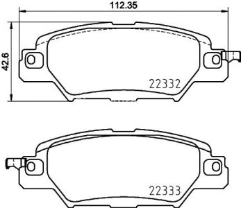 Set plăcuțe frână BREMBO, spate , pentru: MAZDA CX-5 2.0/2.2D/2.5 11.11-