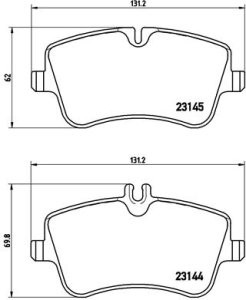 Set plăcuțe frână BREMBO ,față, pentru: MERCEDES C (CL203), C T-MODEL (S203), C (W203), CLC (CL203), CLK (A209), CLK (C209), SLK (R171) 1.8-3.5 05.00-06.11
