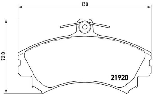 Set plăcuțe frână BREMBO ,față, pentru: MITSUBISHI CARISMA, COLT CZC VI, COLT VI; SMART FORFOUR 1.1-1.9D 07.95-06.12