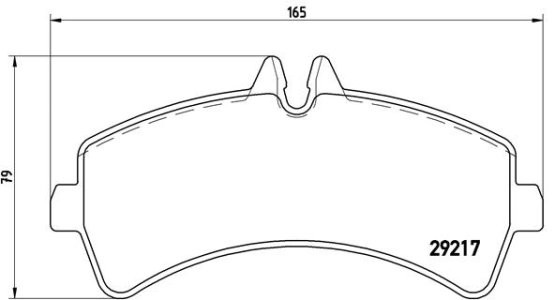 Set plăcuțe frână BREMBO, spate , pentru: MERCEDES SPRINTER 4,6-T (B906), SPRINTER 5-T (B906); VW CRAFTER 30-50 1.8-3.5 04.06-