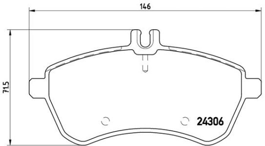 Set plăcuțe frână BREMBO ,față, pentru: MERCEDES C (C204), C T-MODEL (S204), C (W204), E (A207), E (C207), E T-MODEL (S212), E (W212), SLC (R172), SLK (R172) 1.6-3.0 01.07-