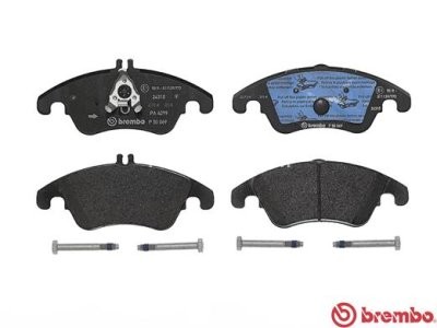 Set plăcuțe frână BREMBO ,față, (cu suruburi ghidare etrier frână; cu tampon amortizare; fara optionale), pentru: MERCEDES C (C204), C T-MODEL (S204), C (W204) 1.6-5.5 01.07-