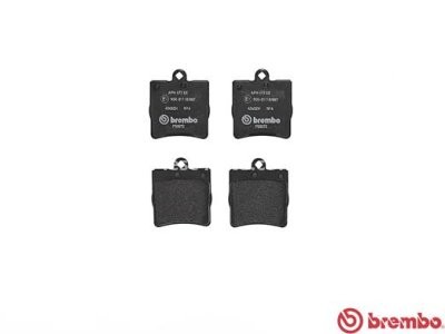 Set plăcuțe frână BREMBO, spate , pentru: MERCEDES C (CL203), C (W203), CLC (CL203), CLK (A209), CLK (C209), E (A124), SLK (R171) 1.6-3.5 06.93-06.11