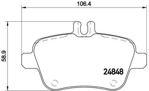 Set plăcuțe frână BREMBO, spate , pentru: MERCEDES A (W176), B SPORTS TOURER (W246, W242), CLA (C117), CLA SHOOTING BRAKE (X117), GLA (X156), SLK (R172) 1.5D-3.5 02.11-
