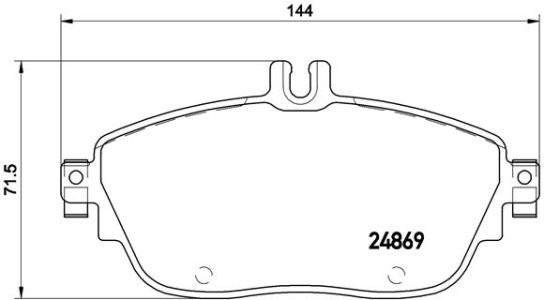 Set plăcuțe frână BREMBO ,față, (fara optionale), pentru: MERCEDES A (W176), B SPORTS TOURER (W246, W242), CLA (C117), CLA SHOOTING BRAKE (X117), GLA (X156), SLS AMG (C197) 1.5D-Electric 03.10-