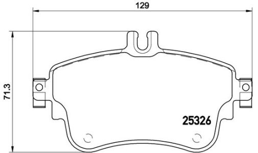 Set plăcuțe frână BREMBO ,față, pentru: MERCEDES A (W176), B SPORTS TOURER (W246, W242), CLA (C117) 1.5D/1.6/1.8D 11.11-03.19