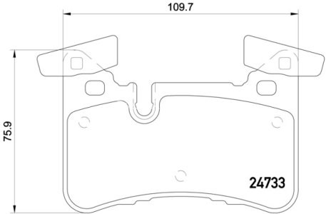 Set plăcuțe frână BREMBO, spate , pentru: MERCEDES C (C204), C T-MODEL (S204), C (W204), CLS (C218), CLS SHOOTING BRAKE (X218), E T-MODEL (S212), E (W212), GLS (X166) 4.7/5.5/6.2 02.08-