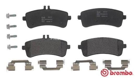 Set plăcuțe frână BREMBO, spate , pentru: MERCEDES AMG GT (C190), AMG GT (R190), S (A217), S (C217), S (W222, V222, X222), SL (R231) 3.0H-6.0 05.13-