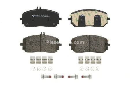 Set plăcuțe frână BREMBO ,față, (cu accesorii; cu tampon amortizare), pentru: MERCEDES A (V177), A (W177), B SPORTS TOURER (W247), CLA (C118), CLA SHOOTING BRAKE (X118) 1.3-Electric 01.18-