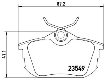 Set plăcuțe frână BREMBO, spate , pentru: VOLVO S40 I, V40; MITSUBISHI CARISMA, COLT CZC VI, COLT VI, SPACE STAR; SMART FORFOUR 1.1-2.0 05.95-06.12